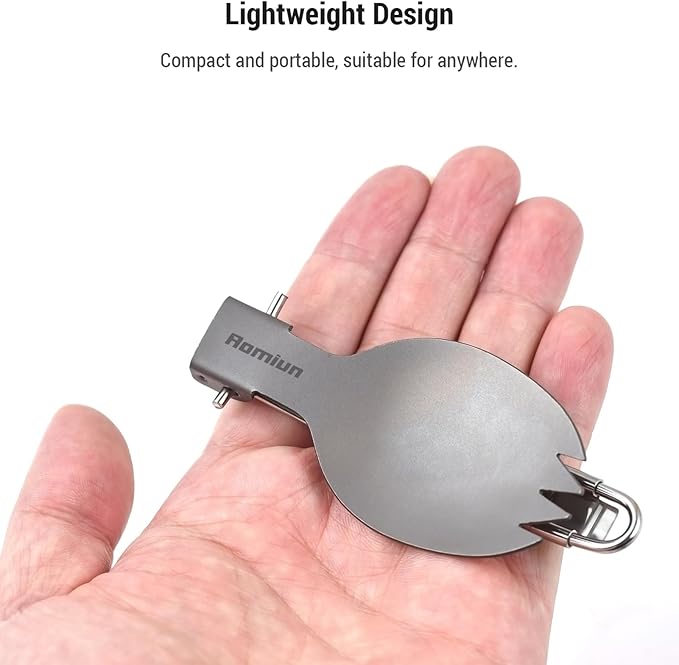 Titanium Camping Plate Set of 8 Ultralight Durable Titanium Dish Plate with Folding Forks Spoons Portable Round Dinner Plates Outdoor Camping Pan Tableware Utensils for BBQ Hiking Picnic