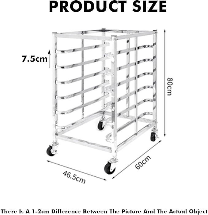 Quick Rack for Baking Pans6-Tier Heavy Duty Bread Pan Rack - Commercial Speed Rack for Bakeries Restaurants &amp Catering with Durable Flat Casters for Easy Mobility