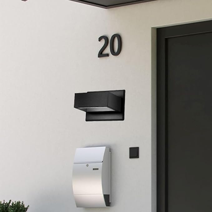 Modern Outdoor Wall Light LED Up Down Wall Mount Lights Modern Exterior Light Fixture Porch Front Door Garden Yard Patio Waterproof Aluminum Cool Black 3000K 7.5W