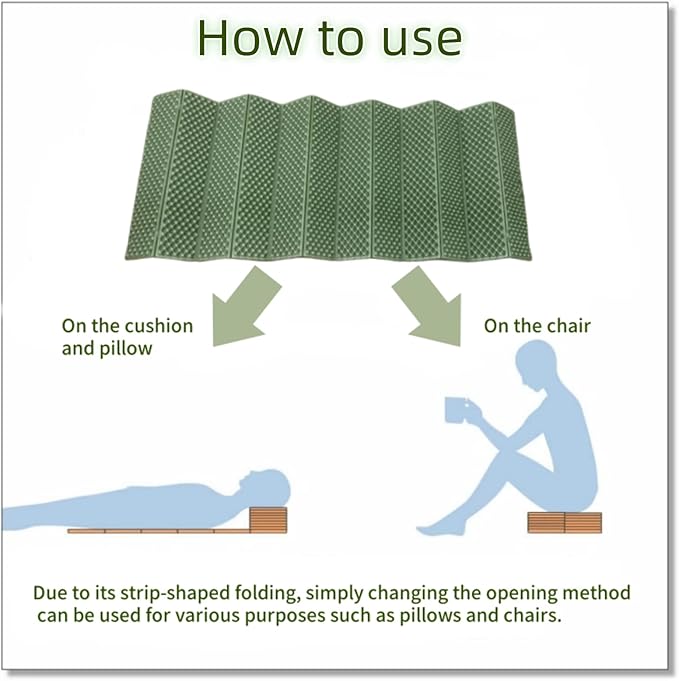 Camping Mattress Foam Camping Sleeping Mat Foldable Closed Cell Foam Mat Waterproof Outdoor Sleeping Mat 72x23x0.78