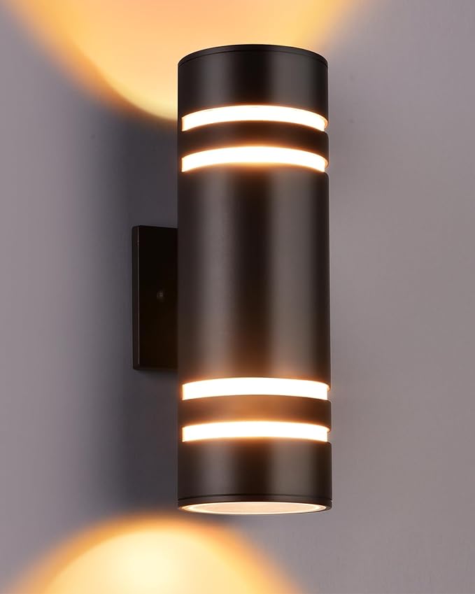 Housen Solutions Outdoor Light Fixture IP65 Waterproof Exterior Lighting Fixtures Oil Rubbed Bronze Aluminum Wall Mount Porch Lights Outdoor Lights for House Garge