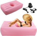 Upgraded BBL Mattress Bed Thickened Post Surgery Recovery Bed with Hole Bed Brazilian Butt Lift Foldable PVC Inflatable with Reusable Electric Air Pump 72×40×17in (Pink)