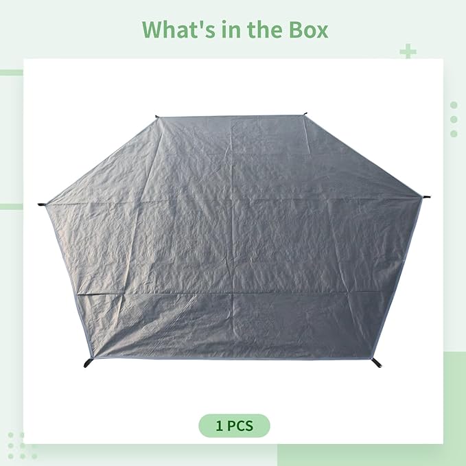 Large Octagonal Camping Tarp Floor Mat Waterproof Pe Sheet With Tie Strings 129.9 For Large Tents And Outdoor Use