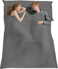 Sleeping Bag LinerLong Staple Cotton Adult Sleep Sack &amp Travel SheetsTravel Sleep Sack for Backpacking Hotels &amp Hostels Lightweight Travel Sheet Camping SheetsHas Full Length Zipper