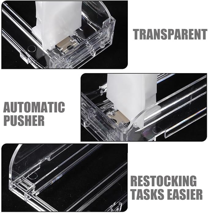10PCS Supermarket Shelf Pusher: Spring-Loaded Store Display Shelves - Fridge Drinks Automatic Pusher Glide - Beverage Soda Can Organizer Dispenser 18cm/7''