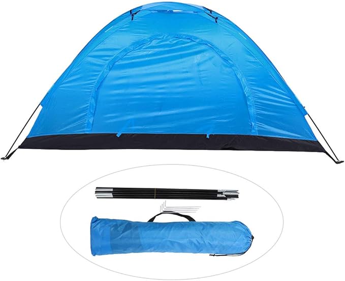 Lightweight Portable Camping Fishing Climbing TentCamping Tentfor Hiking and Outdoor for All Seasons (Blue)