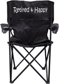 VictoryStore Outdoor Camping Chair Retired and Happy Camping Chair with Carry Bag