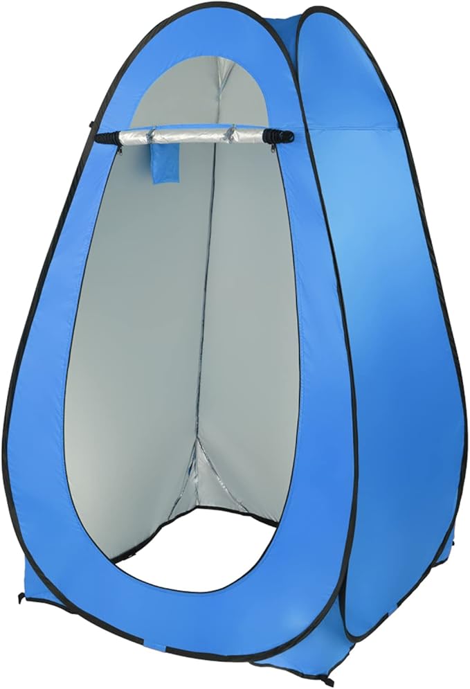 Privacy Shower Tent1-2 Person Portable Pop Up Toilet Shower Tent Changing Room Dressing Tent Camping Shelter