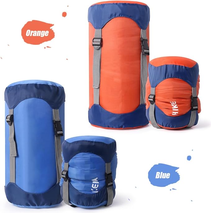 3pcs Compression Stuff Sack Set Lightweight Sleeping Bags Storage Compression Sack More 40% Storage for Camping Hiking Space Saving Gear for Camping Traveling Backpacking(6L+15L+25L)