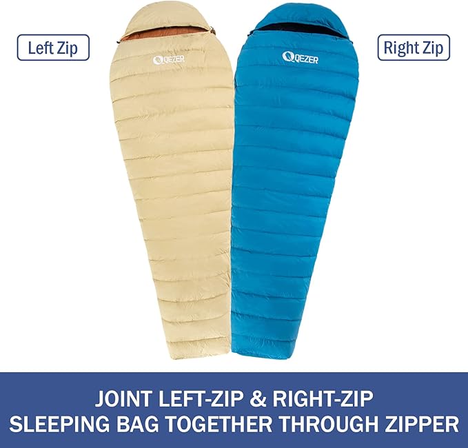 Ultralight Down Sleeping Bag for Adults with 600 Fill Power Compact Sleeping Bag for Backpacking Hiking and Camping