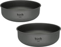 Kuvik Titanium Bowls 650ml (22 oz) and 750ml (25.4 oz) Combo - Ultralight and Compact Bowls for Backpacking Camping and Survival