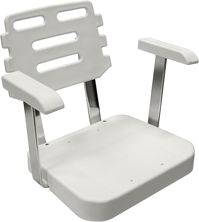 Wise 8WD562-1-710 Ladder Back Helm Chair Seat Shell with Mounting Plate No Cushions