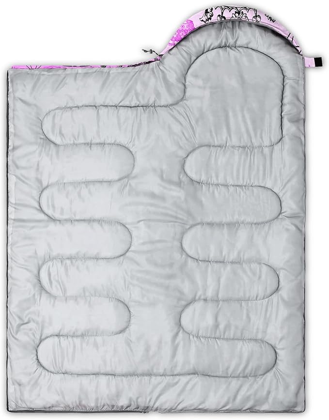 QOOMO Camping Sleeping Bags3 Season Warm &amp Cool WeatherLightweightWaterproof Sleeping Bags for Adults &amp KidsTravelingand OutdoorsCamping Gear Equipment