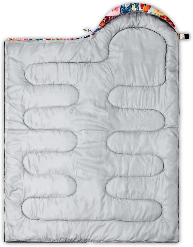 QOOMO Camping Sleeping Bags3 Season Warm &amp Cool WeatherLightweightWaterproof Sleeping Bags for Adults &amp KidsTravelingand OutdoorsCamping Gear Equipment