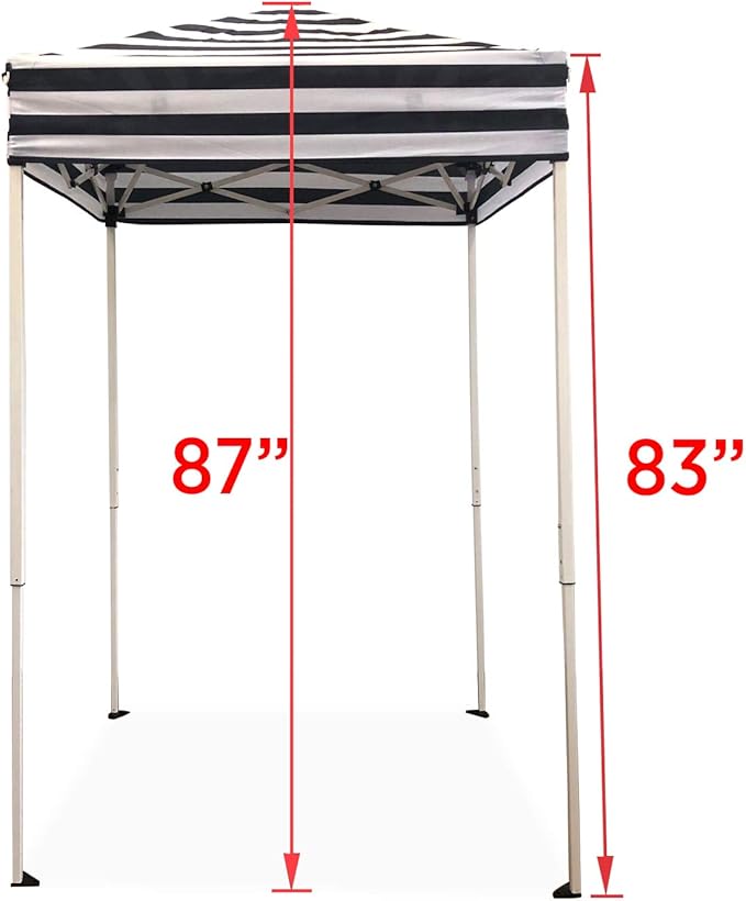 Impact 4'x4' Pop up Changing Dressing Room Black and White