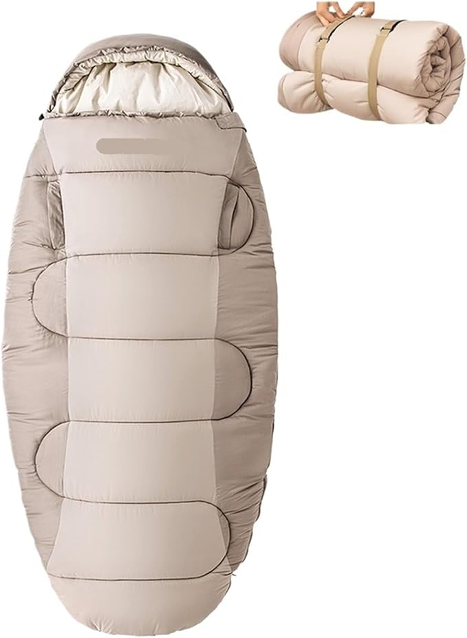95cm Wide Waterproof 3-Season Sleeping Bag – Machine Washable Warm Winter Camping Gear