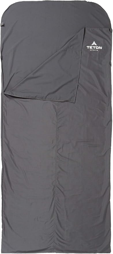 Teton Sleeping Bag Liner A Clean Sheet Set Anywhere You Go Perfect for Travel Camping and Anytime You’re Away from Home Overnight Machine Washable Travel Sheet Set for Your Sleeping Bag
