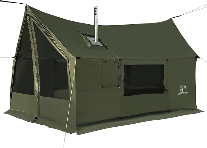 REDCAMP Large Hammock Hot Tent with Stove Jack Waterproof &amp Windproof Winter Wall Tent with Snow Skirt Ultralight 4 Season Tents for Camping Hiking Bushcraft Backpacking Hunting