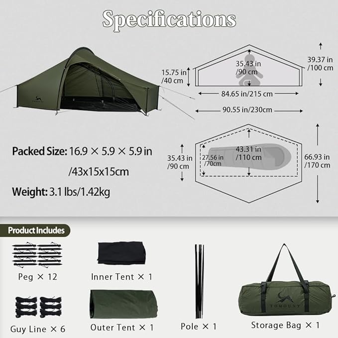 Ultralight 15D Nylon Tent Lightweight Backpacking TentWaterproof Windproof Tents for ClimbingCampingHikingTrekking