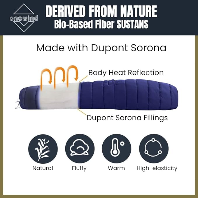 Onewind Hammock Top Quilt with Footbox Lightweight and Portable Sleeping Quilt Camping Sleeping Bag for Backpacking and Hiking