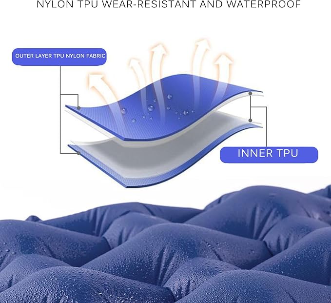 Inflatable Mattress Outdoor Double Lightweight and Thick Portable Air Cushion Suitable for Outdoor Camping Camping Family