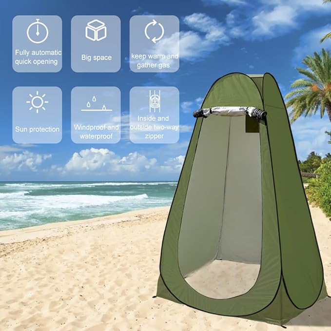 Privacy Shower Tent Pop up Portable Camping Tent Outdoor Toilet Changing Dressing Room Instant Privacy Shelter for Picnic Waterproof Bathroom