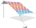 Beach Tent Sun Shelter Rainbow Mermaid Scales Lightweight &amp Easy Setup Beach Shade Canopy for Camping Fishing