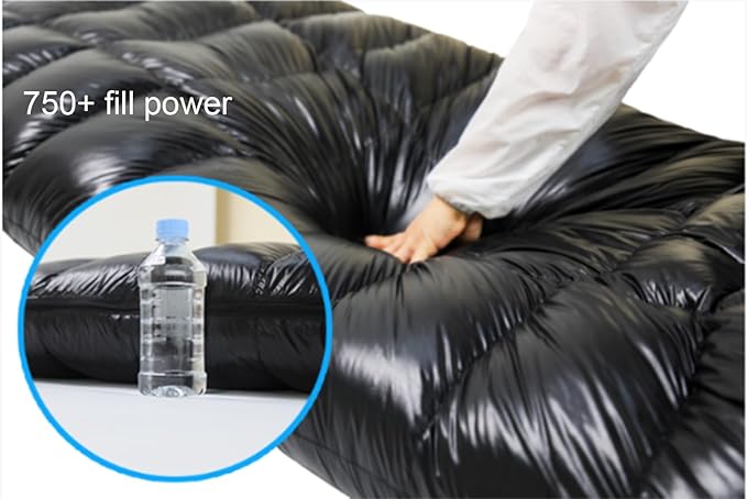 Down Sleeping Bag Filling 1000g/1200g/1500g White Goose Down Winter Sleeping Bag Envelope Sleeping Bag with Removable Cap Backpack Sleeping Bag for Hiking Camping
