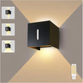 Outdoor Wall Lights G9 Socket Up and Down Lights IP65 Waterproof Wall Sconces Exterior/Interior Modern Square Aluminum Black Outdoor Wall Lighting Fixtures With 9W 3000K Bulb Adjustable Light Angle