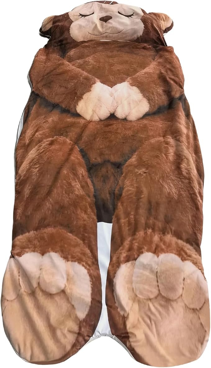 Giant Monkey Sleeping Bag for Human Monkey Shaped Animal Sleeping Bags for Adults for Indoor Use Or Camping TripsSleepovers