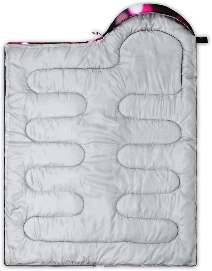 QOOMO Camping Sleeping Bags3 Season Warm &amp Cool WeatherLightweightWaterproof Sleeping Bags for Adults &amp KidsTravelingand OutdoorsCamping Gear Equipment
