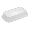 Restaurantware-LIDS ONLY: Matsuri Vision 6.4 x 3.7x 1.2 Inch Lids For Sushi Containers 100 Airtight Lids - Containers Sold Separately No-Fog Design Clear Plastic Dome Lids For Sushi Boxes