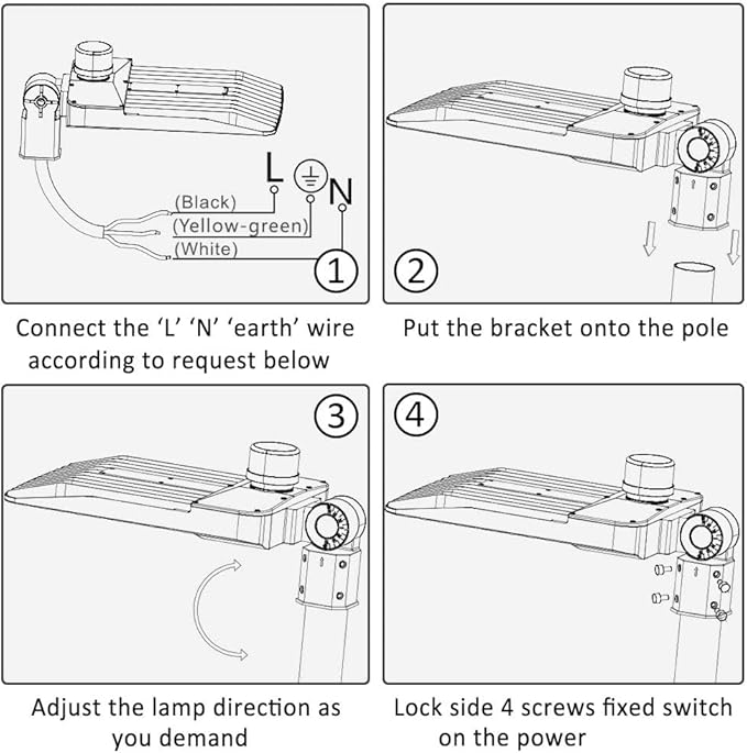 ledmo 3 Pack LED Parking Lot Lights with Photocell Slip Fitter 26000lm Outdoor Dusk to Dawn Commercial Shoebox Pole Lighting Flood Security Lamp for Street Area Stadium 5000K 200W