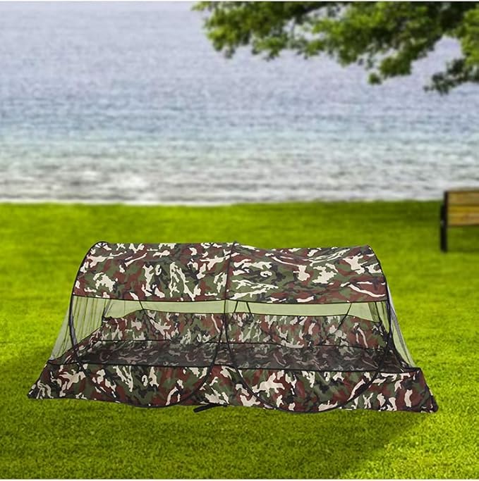 ele ELEOPTION Portable Camping 1 Person Pop Up Tent for Camping Hiking Backpacking Hunting Travel Outdoor Foldable Mosquito Sleeping Net Mesh Protection