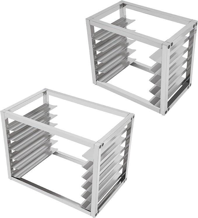 5 Tier Bun Pan Rack Aluminum Bakery Rack for Half or Full Sheets Commercial Dough Pizza Baking Tray Racks Storage Cooling Rack Bread Baking Equipment For Home Restaurant Kitchen (5 Tier)