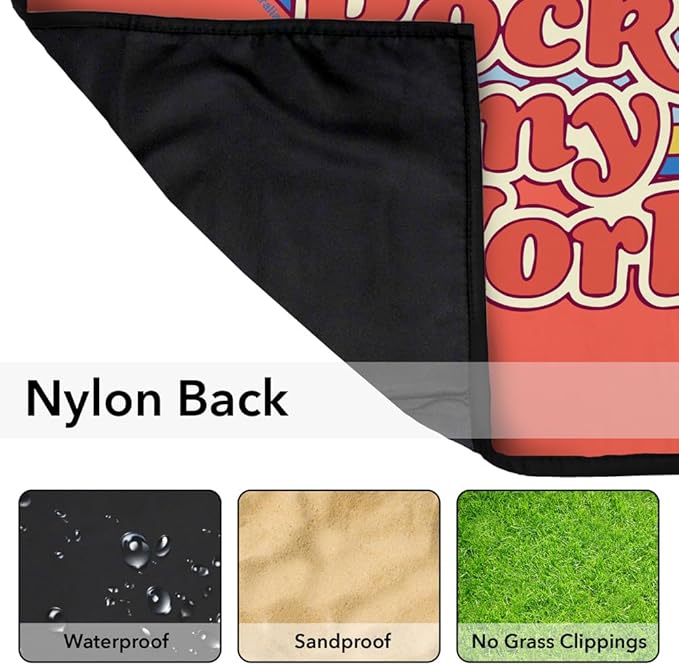 LOGOVISION Steven Rhodes You Rock My World Outdoor Blanket for Picnic Beach Camping Park Tailgate 50x60
