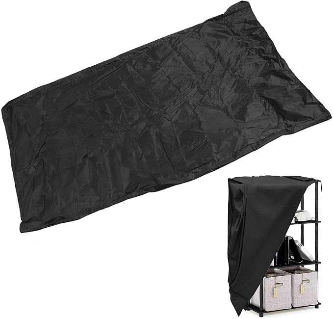 Shelf Cover 36x18x72 Inches 210D Heavy Duty Oxford for Wire Rack Storage Unit with Hook Loop Garage Kitchen Indoor Outdoor Use
