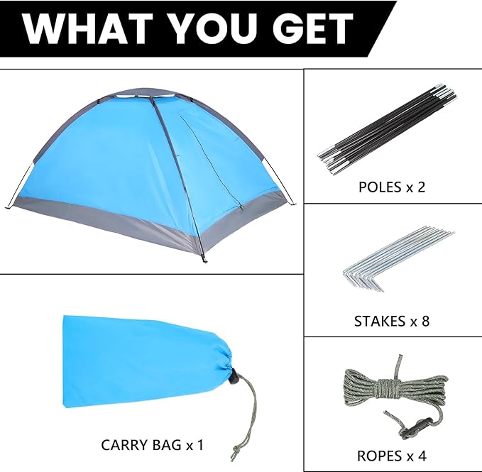 Tree Fox Camping Tent for 2 Person Lightweight Portable Waterproof Easy Set Up Outdoor Tent for Adults Good Choice as Camping Gear for Backpacking and Hiking