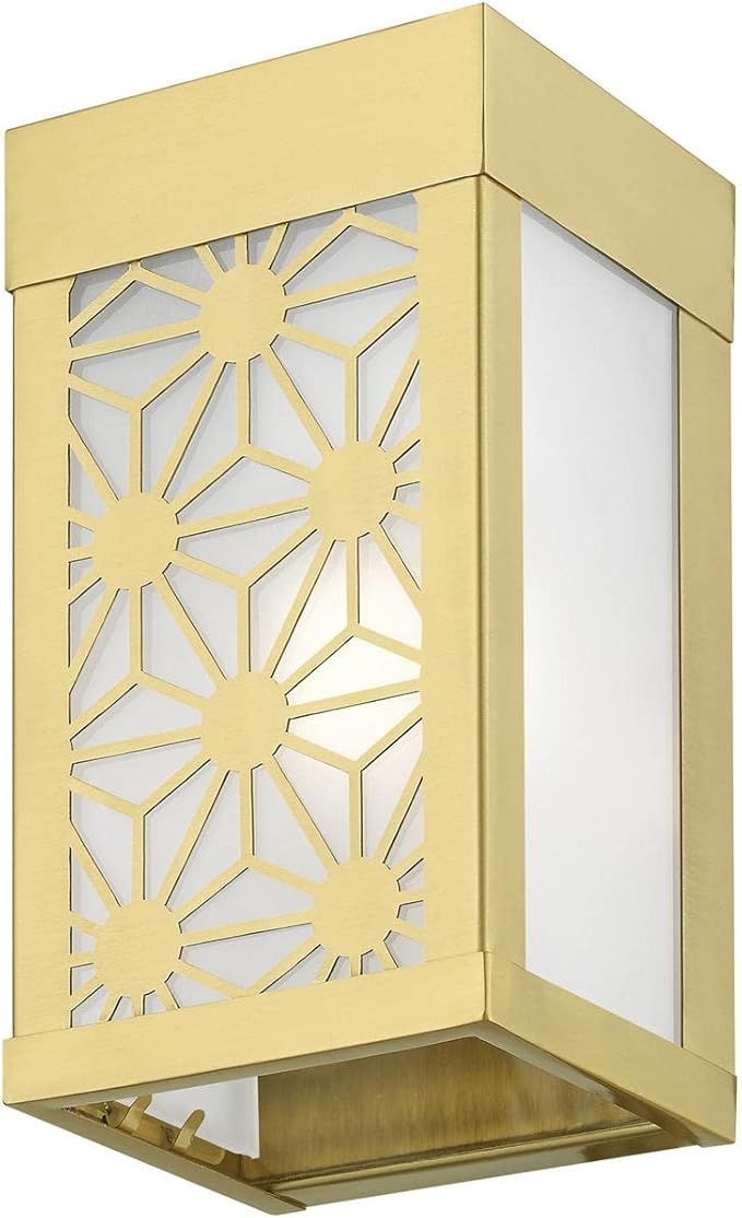 Livex Lighting 24321-32 Berkeley Outdoor ADA Small Sconce Satin Gold