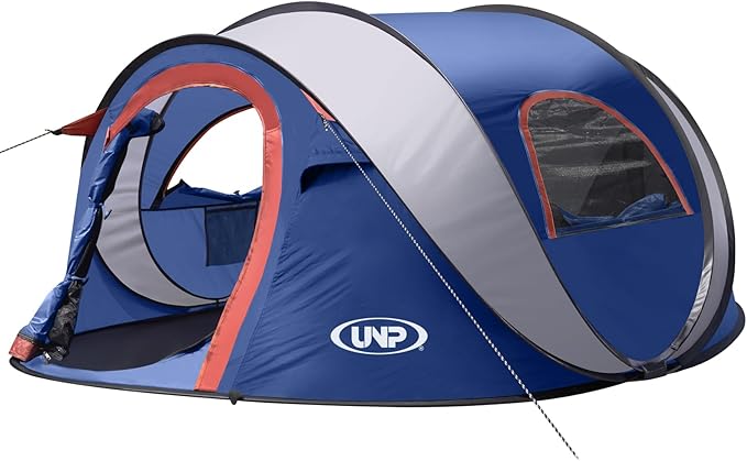 Pop-up Tent 3 Person Camping Tent Instant Portable Beach Tent Easy Pop Up Shade Tents 2 Doors for Camping Hiking &amp Traveling with Carrying Bag