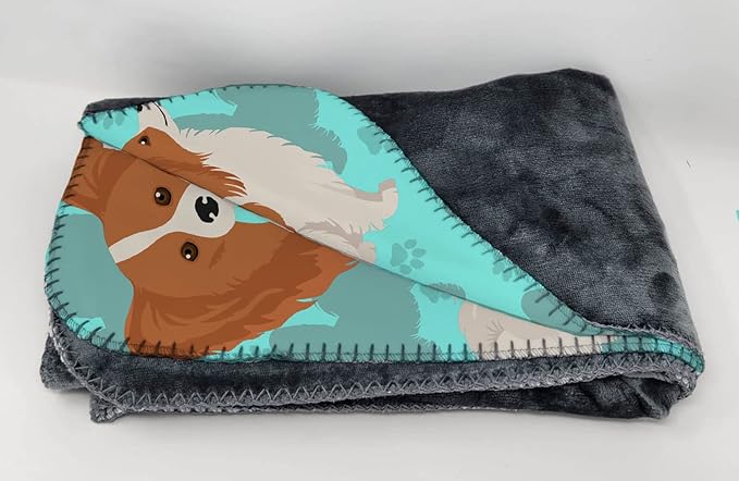 Caroline's Treasures MLM1043TBLT Red and White Papillon Soft Travel Blanket with Bag Airplane Blanket Indoor Outdoor Camping Blanket for Traveling Picnics Beach Trips Concerts