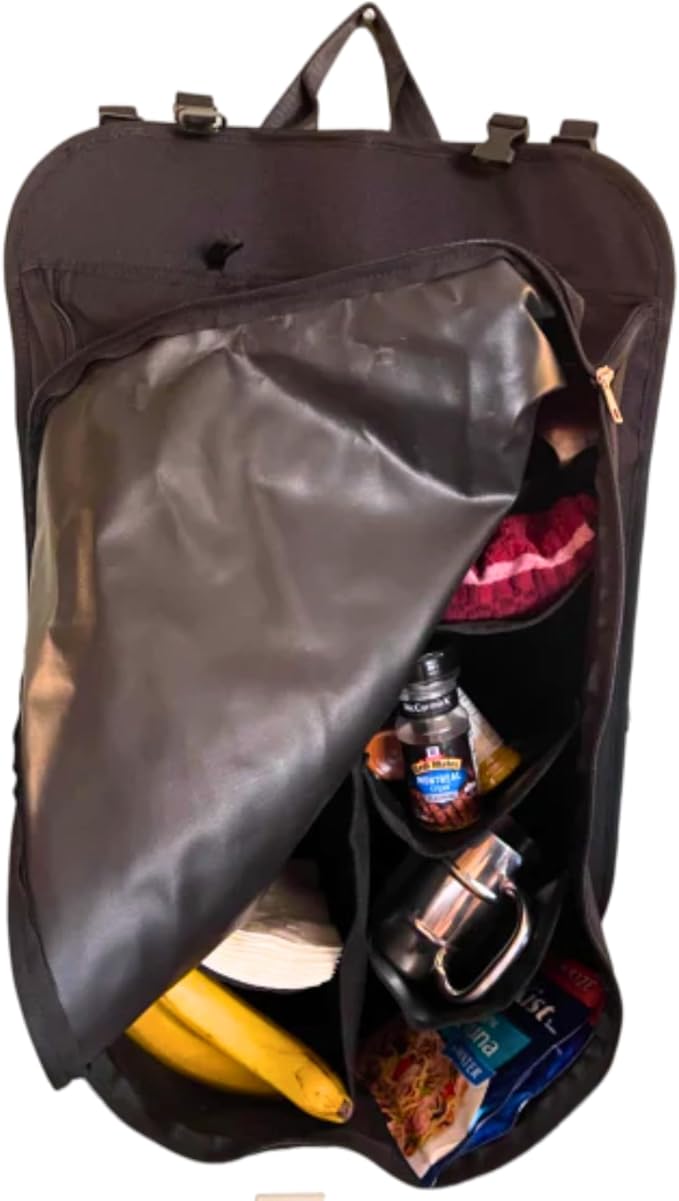Tire Table Camp Organizer Hanging Storage Bag | Has 8 Pockets and Hangs Up | WaterProof Coating | Folds in Half for Compact Storage | Holds All Campsite Basics