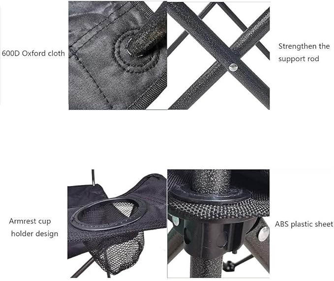 Outdoor Camping Chair Ultra-Light Folding Chair with Armrests &amp Storage Bag Portable Beach Chair 120kg Capacity