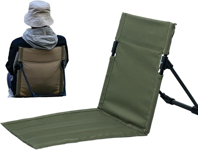 Beach Chairs Camping Chair Camping Cushion Soft Legless Chair | Low Profile Beach ChairsCamping Chair Camping Cushion with Back Support High Strength Backpack Beach Chairs for Picnic Camping Trav