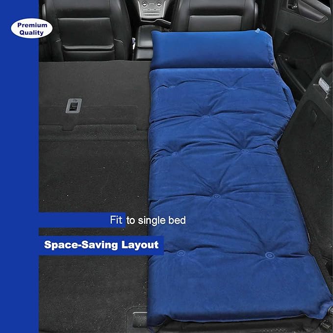 (Two Half for Single Bed) Car Camping Essential Mattress Plate Increase Car Bed Camping Space Trunk Space Accessories for SUV with Flate Trunk Tesla Model Y RAV4 CRVX-TrailOutbackHighlander