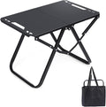 Tactical Camping Table Portable Folding Camping Table Carbon Steel Outdoor Backpacking Table with Storage Bag for Hiking Fishing Travel Picnic &amp BBQ