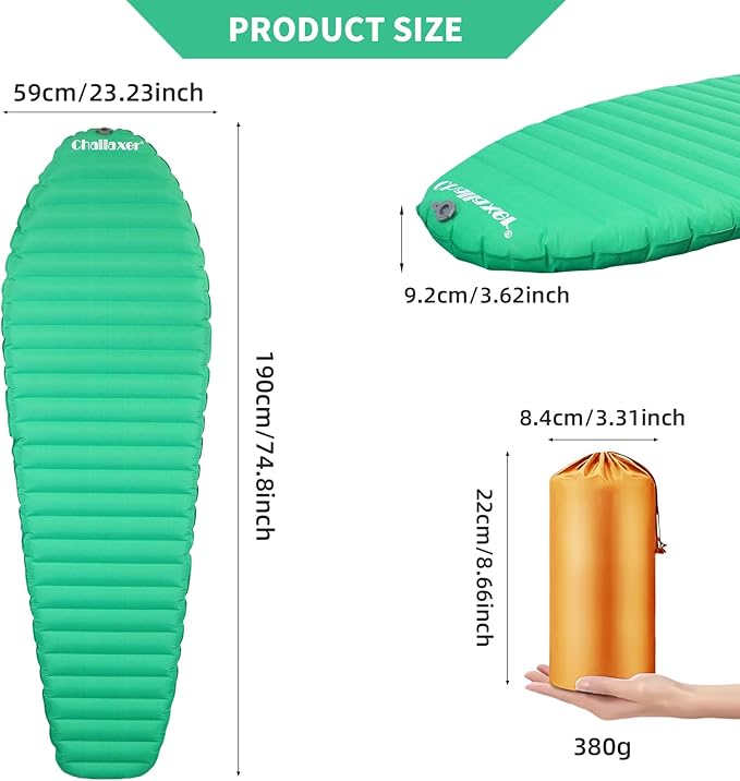 Ultralight Sleeping Pad for Camping 74.8x23.2 Camping Mat with Pump Sack Inflatable Sleeping Pads Compact for Camping Backpacking Hiking Traveling Tent
