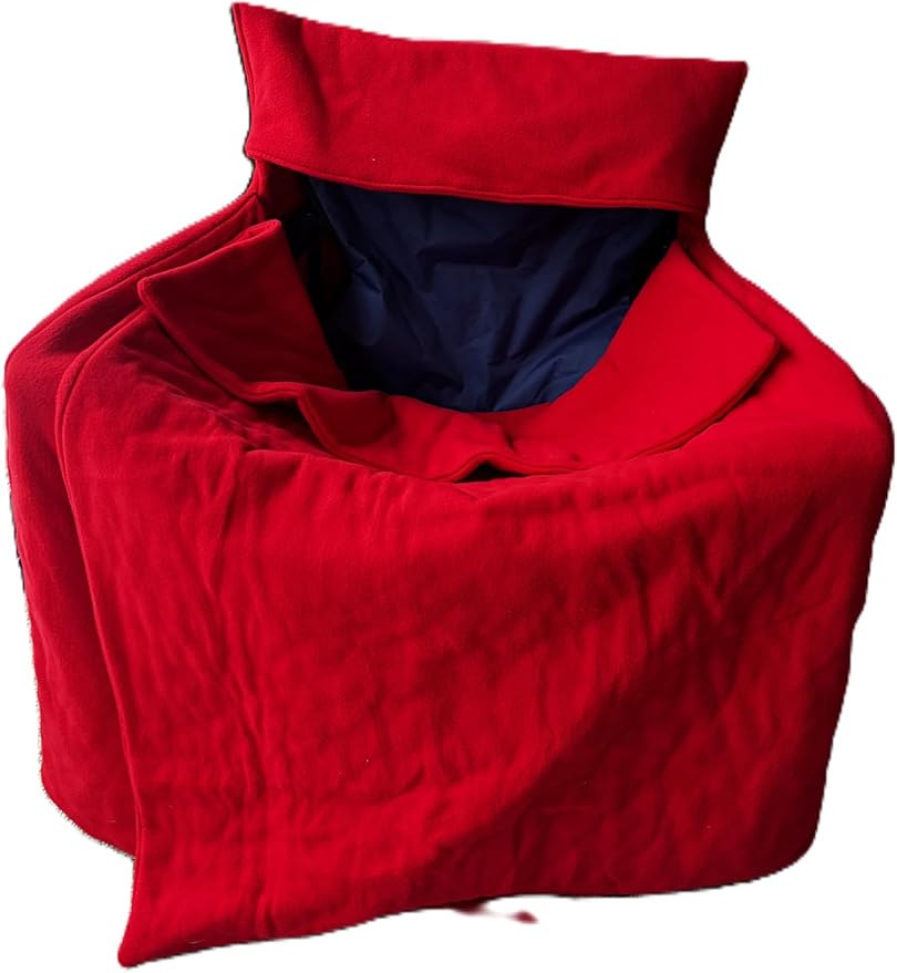 Insulated Sideline Blanket Insulated Polar Fleece and 3M™ Thinsulate™ Fully Enclosed Chair Blanket for Camping and Outdoor Sports Events (Red Polar Fleece)