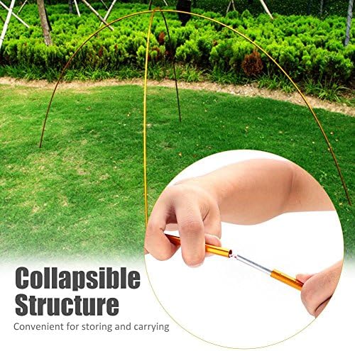 2Pcs Outdoor Camping Tent Poles 7.9mm / 0.3in Telescoping Tent Pole Awning Shelter Suitable for Camping HikingBackpacking for Camping Tents and Accessories