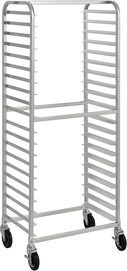 Commercial Fully Welded 20-Tier Aluminum Side Load NSF Bun/Sheet Pan Rack | Bakeries Caterers Kitchens Restaurants | (#32L-150)